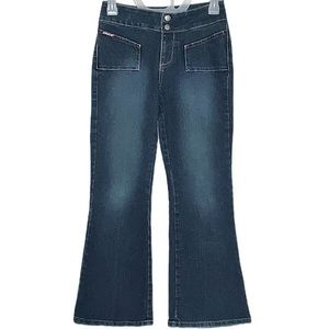 Vintage 2000's Y2K Lowrise Jeans w/ a Pocketless Butt & Vondutch Style Stitching